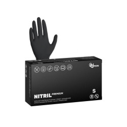 Nitrilové rukavice NITRIL PREMIUM 100 ks, nepudrované, černé, 4.0 g VELIKOST / M